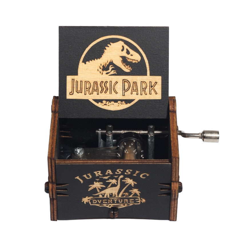 New Wooden Hand Crank Music Box Merry Christmas Music Theme