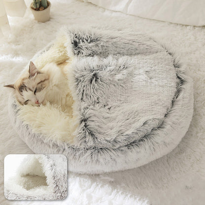 New Style Pet Dog Cat Bed Round Plush Warm Bed House