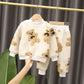 2020 Autumn Winter Suit for Girls Boys Hooded Coat Set