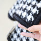 Girls Sets Children Clothing Autumn Winter Plaid Knit Cardigan Sweater
