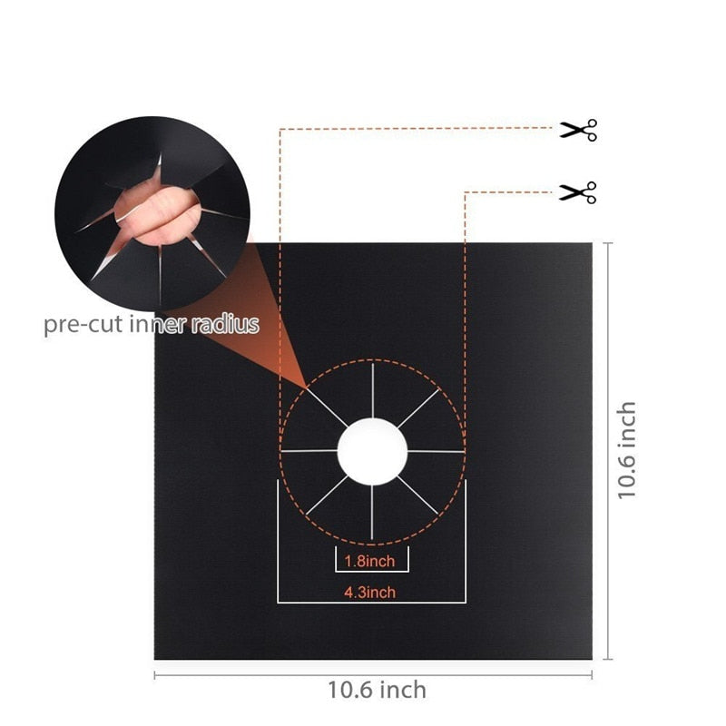 4/6/8Pcs Gas Stove Protector Cooker Cover Liner Clean Mat Pad