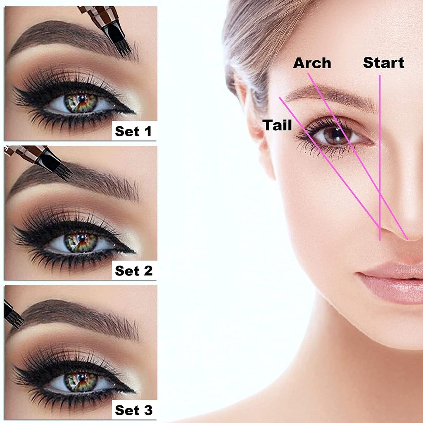 4 Point Waterproof Liquid Eyebrow Pen
