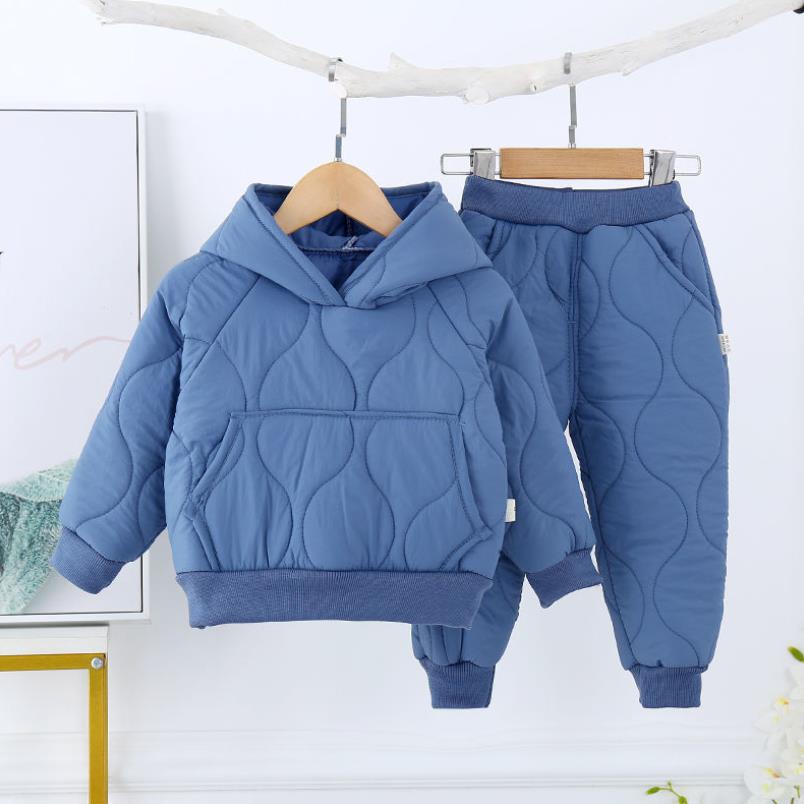 2020 Autumn Winter Suit for Girls Boys Hooded Coat Set