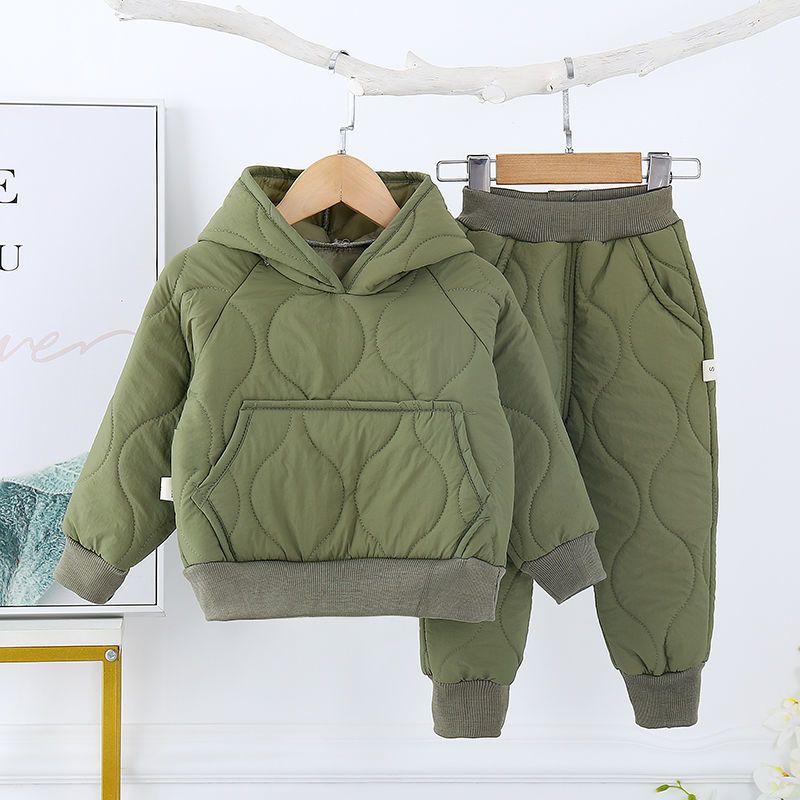 2020 Autumn Winter Suit for Girls Boys Hooded Coat Set