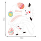 Happy Easter Window Stickers Rabbit Easter Eggs Decorations