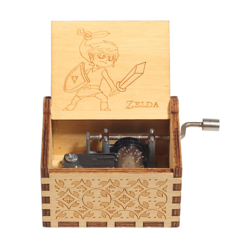 New Wooden Hand Crank Music Box Merry Christmas Music Theme
