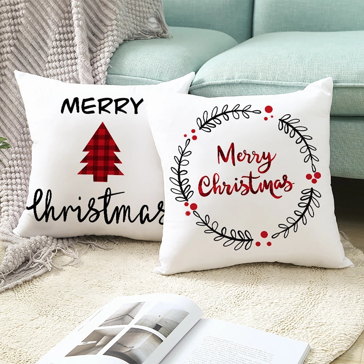 45cm Christmas Cushion Pillow Cover Christmas Decorations