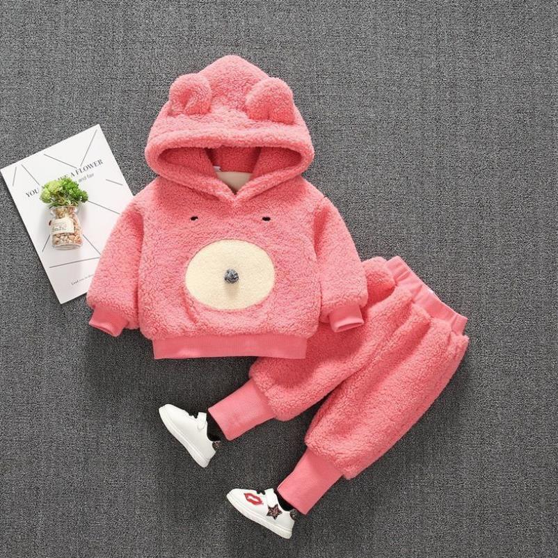 2020 Autumn Winter Suit for Girls Boys Hooded Coat Set