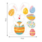 Happy Easter Window Stickers Rabbit Easter Eggs Decorations