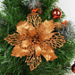 5pcs 9-16cm Glitter Christmas Flower For Xmas Tree Decorations