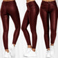 Women Leather Pants Black Sexy Stretch Bodycon Trousers