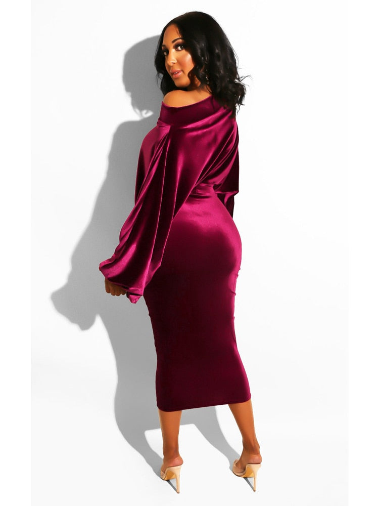 Autumn Elegant One Off Shoulder Long Sleeve