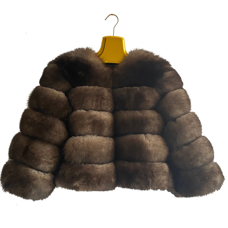 Fashion winter jackets women Warm Coats Natural Faux Fur Coat