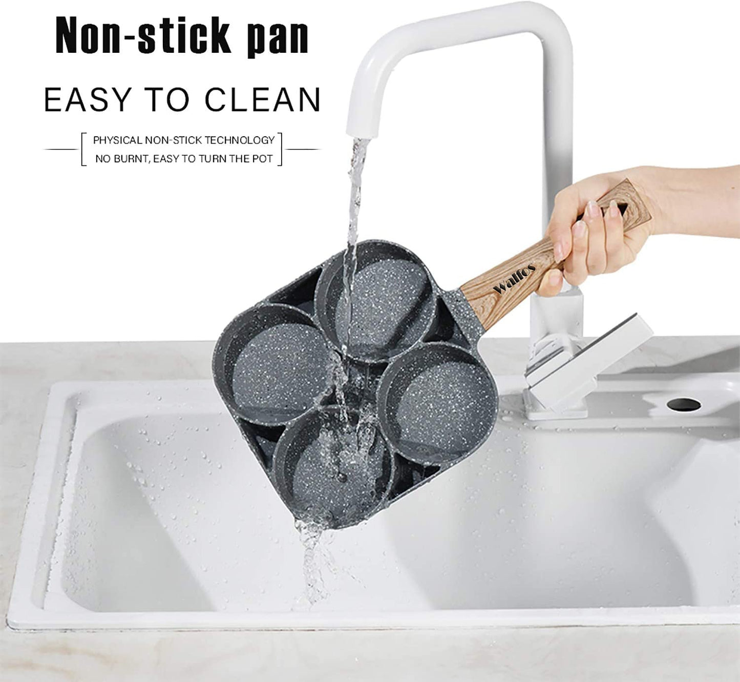 Four-Hole Frying Pot Pan Thickened Omelet Pan Non-Stick Egg