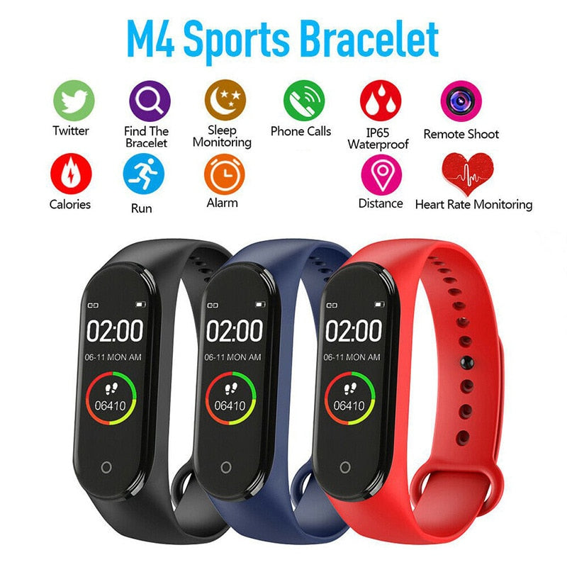 M4 Smart Bracelet Heart Rate Monitoring Blood Pressure Blood Oxygen Information