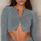 Women Seamless Sports Bra Long Sleeve Crop Top Set
