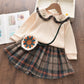 Girls Set Autumn Fashion Winter Wool Coats And Skirts