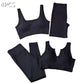 Seamless Sport Set Women 2 Two Piece Crop top Bra Leggings Shorts Yoga Set