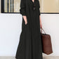Fashion Cotton Linen Striped Cardigan Loose Large Casual