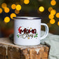 Snowman Deer Print Enamel Coffee Mugs Christmas Gifts New Year Party