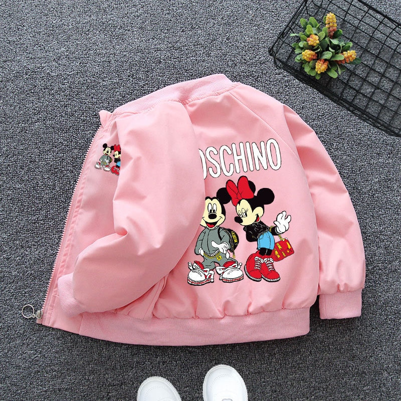 Autumn Girl Cartoon Jacket Minnie Mickey Mouse Frozen