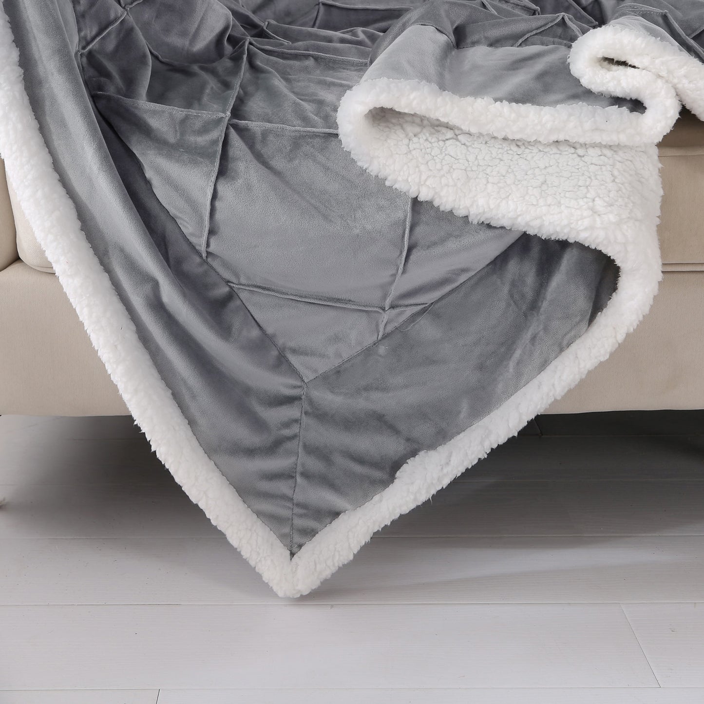 Furry Throw Blanket Warm Cashmere Bedspread Winter Bed Covers