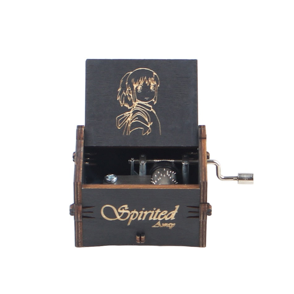 New Wooden Hand Crank Music Box Merry Christmas Music Theme