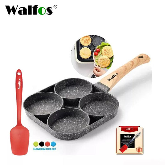 Four-Hole Frying Pot Pan Thickened Omelet Pan Non-Stick Egg