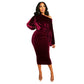 Autumn Elegant One Off Shoulder Long Sleeve