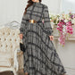 Women Plus Size Large Maxi Dress Elegant Long Sleeve
