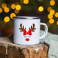 Snowman Deer Print Enamel Coffee Mugs Christmas Gifts New Year Party