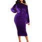 Autumn Elegant One Off Shoulder Long Sleeve