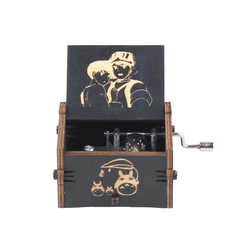 New Wooden Hand Crank Music Box Merry Christmas Music Theme