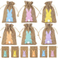 6Pcs Linen Easter Party Bunny Candy Cookie Packing Bags