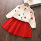 Girls Autumn Clothes Kids Winter Sweater Dress Woollen Long Sleeve