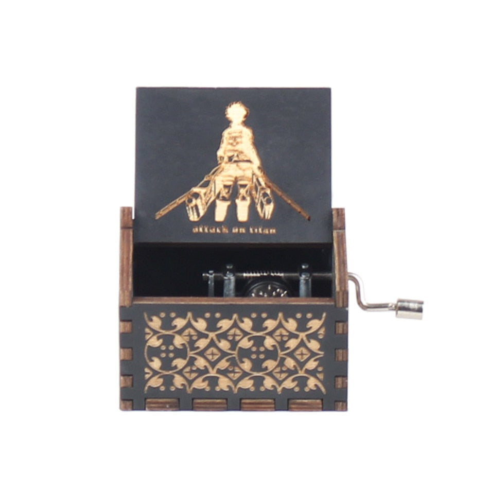 New Wooden Hand Crank Music Box Merry Christmas Music Theme