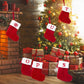Christmas Socks Red Snowflake Alphabet Letters Decorations