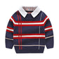 1-8T Toddler Kid Boy Winter Warm Long Sleeve Plaid Sweater