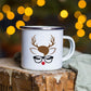 Snowman Deer Print Enamel Coffee Mugs Christmas Gifts New Year Party