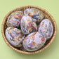 Metal Easter Egg Shape Cute Bunny Rabbit Printed Egg Candy Box