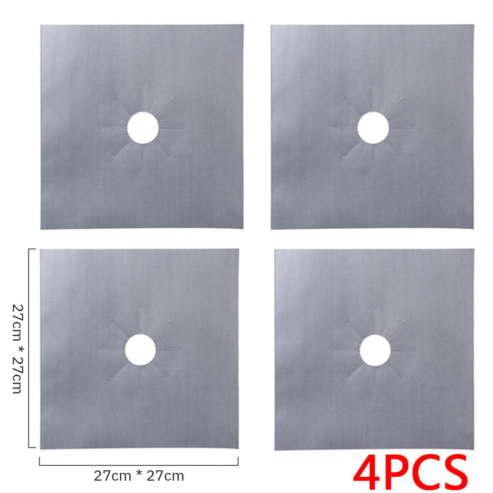 4/6/8Pcs Gas Stove Protector Cooker Cover Liner Clean Mat Pad