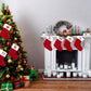 Christmas Socks Red Snowflake Alphabet Letters Decorations