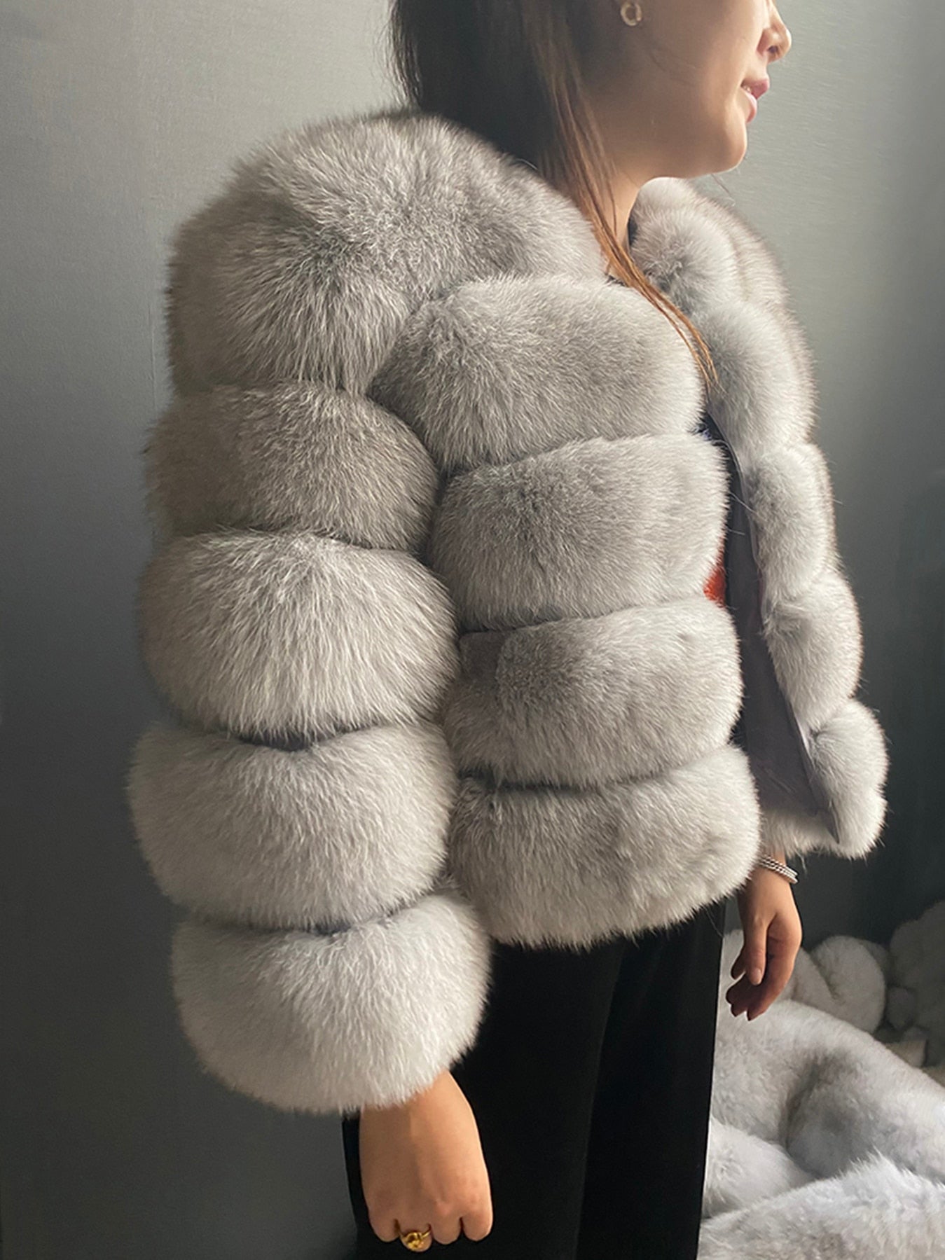 Fashion winter jackets women Warm Coats Natural Faux Fur Coat