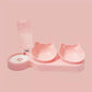 Pet Cat Bowl Automatic Feeder Food Drinking