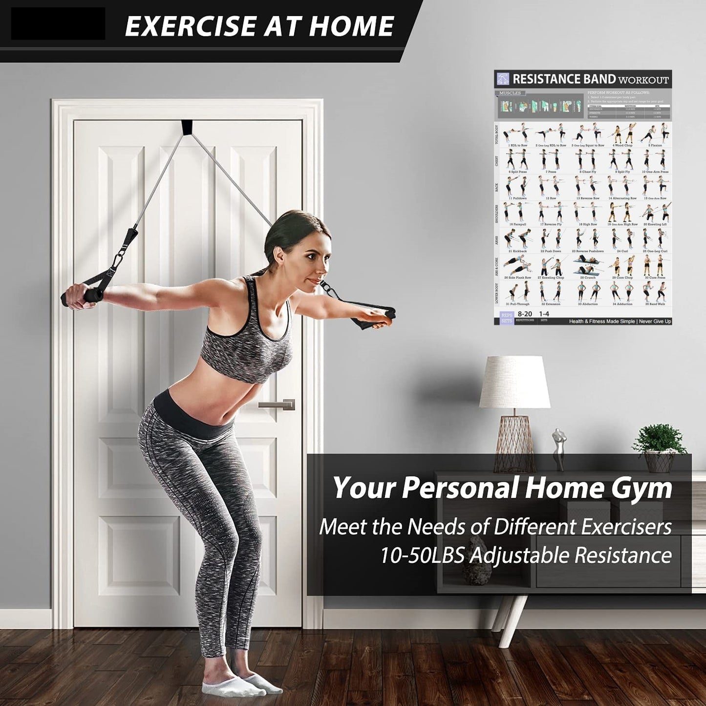 Yoga Loop Latex Resistance Bands Set Rubber Exercise Fitness Equipment