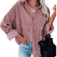 Autumn Corduroy Jacket Woman Long Shirt Jacket Women Button Coat Jackets