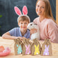 6Pcs Linen Easter Party Bunny Candy Cookie Packing Bags