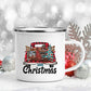 Snowman Deer Print Enamel Coffee Mugs Christmas Gifts New Year Party