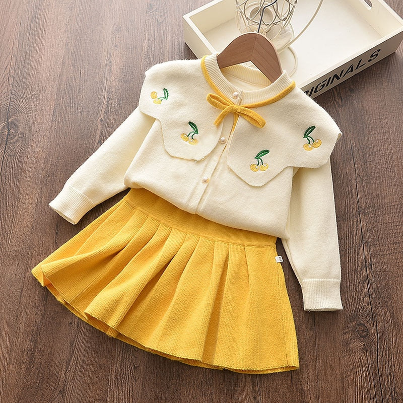 Girls Autumn Clothes Kids Winter Sweater Dress Woollen Long Sleeve