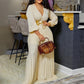 Plus Size Women Jumpsuit Autumn V Neck One Piece Outfit Casual Lady Ruffle Tracksuit Sexy Club Clothing 2022 Fashion Loose Pants